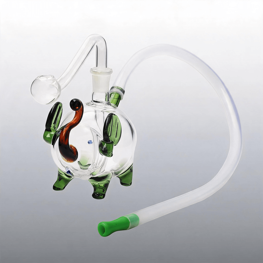 10 mm Elefante Shape Forma de aceite de vidrio Bubbler Water Pipe Blip Kit