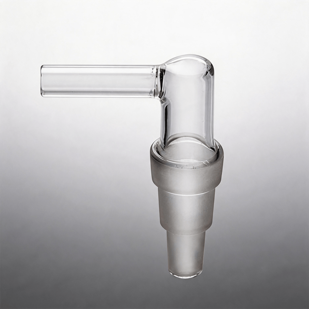 Adaptador de vidrio acodado de 10 mm, 14 mm y 18 mm, macho y hembra, para manguera flexible, pipa de agua y bong