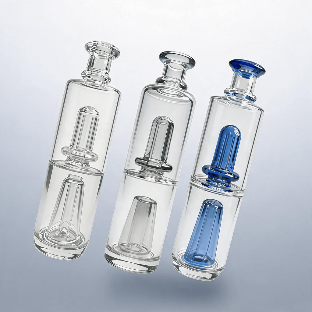 Pipa de agua de vidrio con doble percolador y burbujeador para Puffco Peak Pro