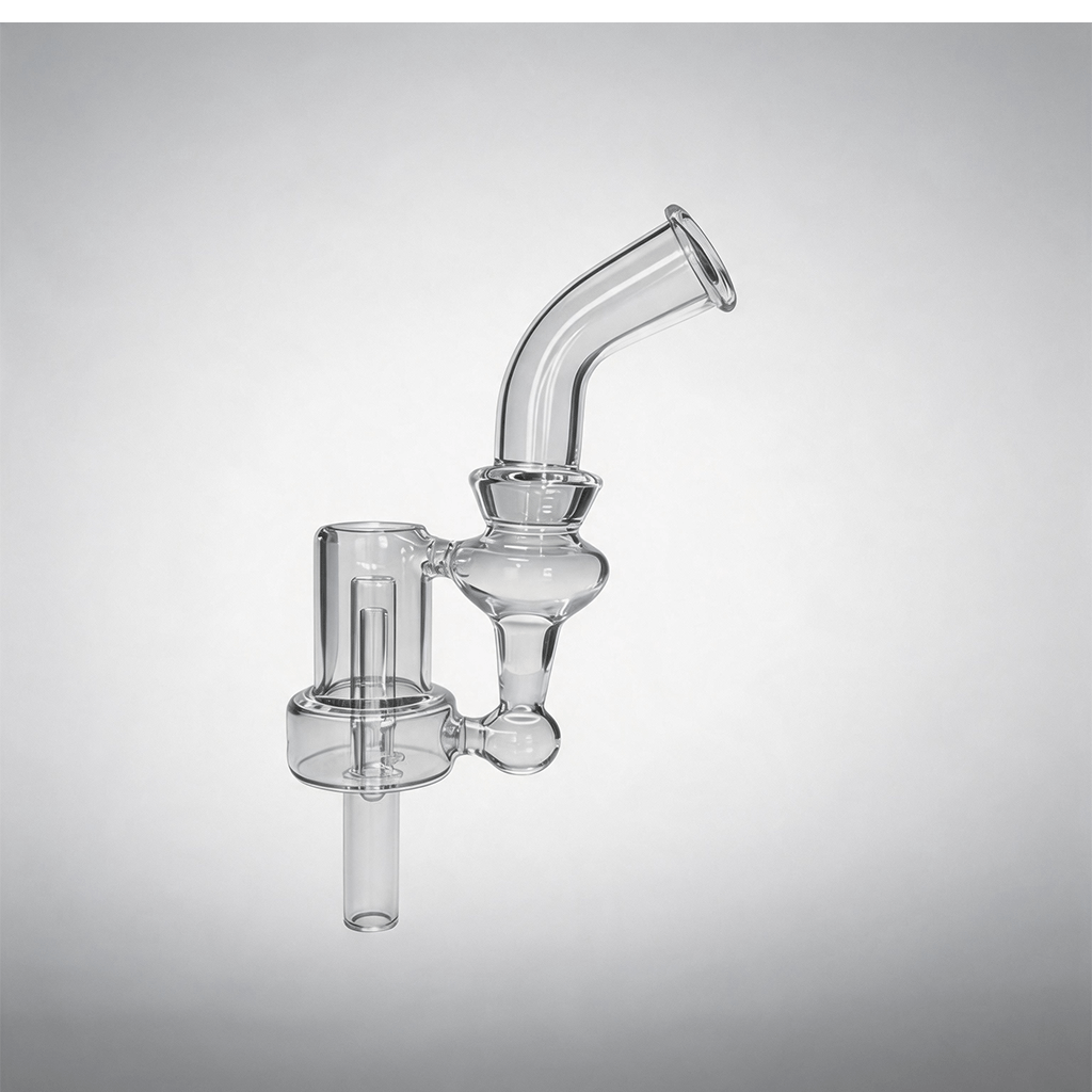 Pipa de agua portátil con burbujeador de vidrio y sidecar para POTV Lobo One