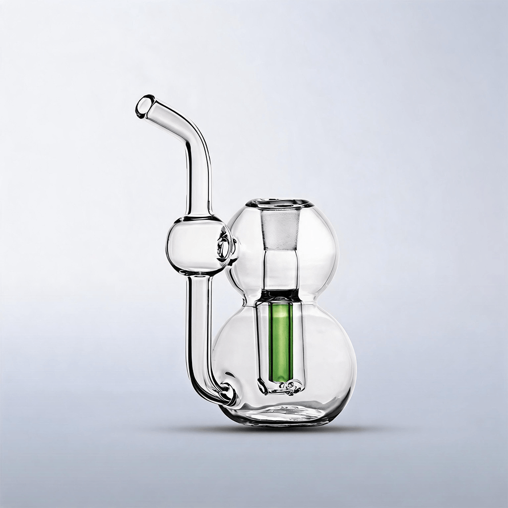 Portable 10 mm Mujer Bubbler de vidrio Pipe Pipe Bong