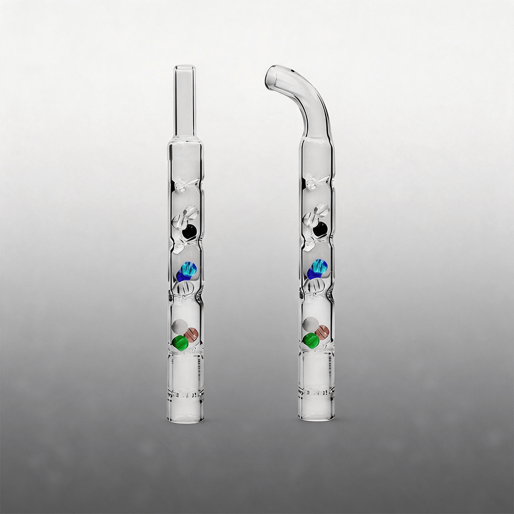 Tubo de vidrio recto con perlas integradas y efecto 3D refrescante para Arizer Solo 3 2 Air 2 Air Max y Air SE