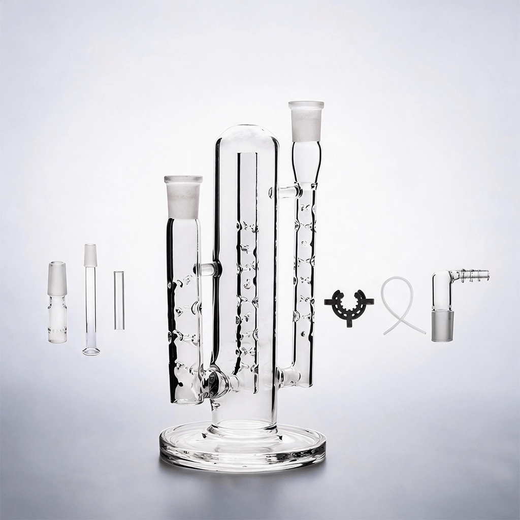 Arizer Solo 3 2 Air Max Cactus pipa de agua seca con relieve, bong de vidrio y kit adaptador WPA