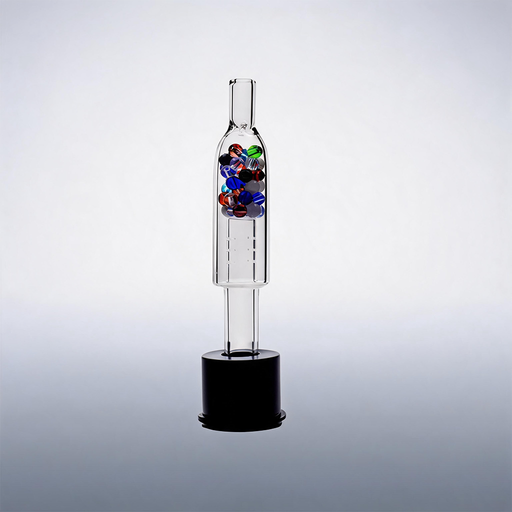 Bubbler de vidrio con vástago refrigerante y perlas Rocket XL para Storz Bickel Mighty Crafty+