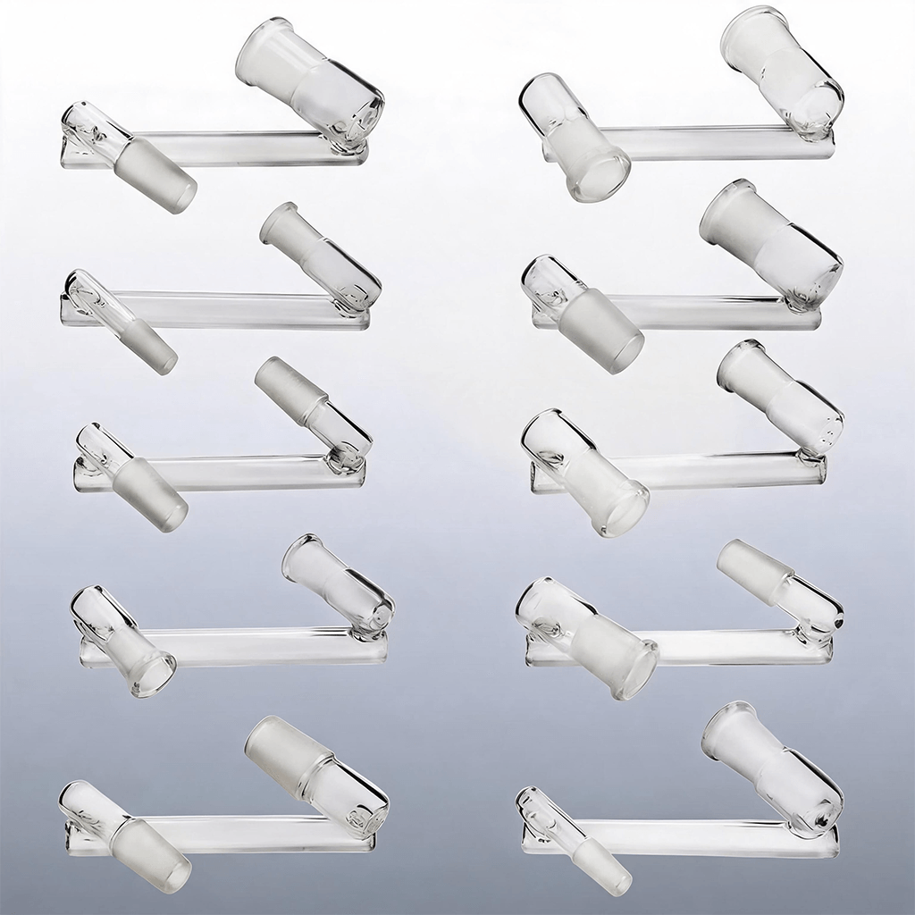 Adaptador de vidrio para bong de agua con forma de Z y diseño desplegable 10 mm 14 mm 18 mm macho y hembra herramienta para dab rig