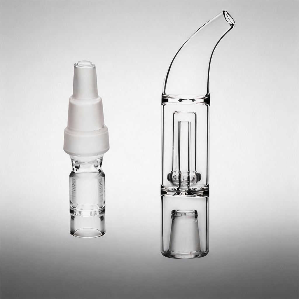 Adaptador de vidrio para pipa de agua de 10 mm 14 mm y 18 mm con burbujeador de vidrio Hubble de 14 mm de grosor hembra para Arizer Solo 3 Solo 2 Air Max Air 2