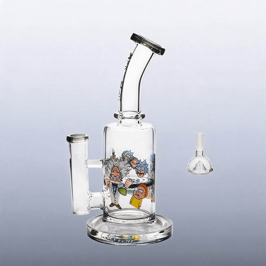 Bong de agua tipo Dab Rig con disco de perforación tipo panal conexión hembra de 14 mm y cazoleta para flores de 14 mm