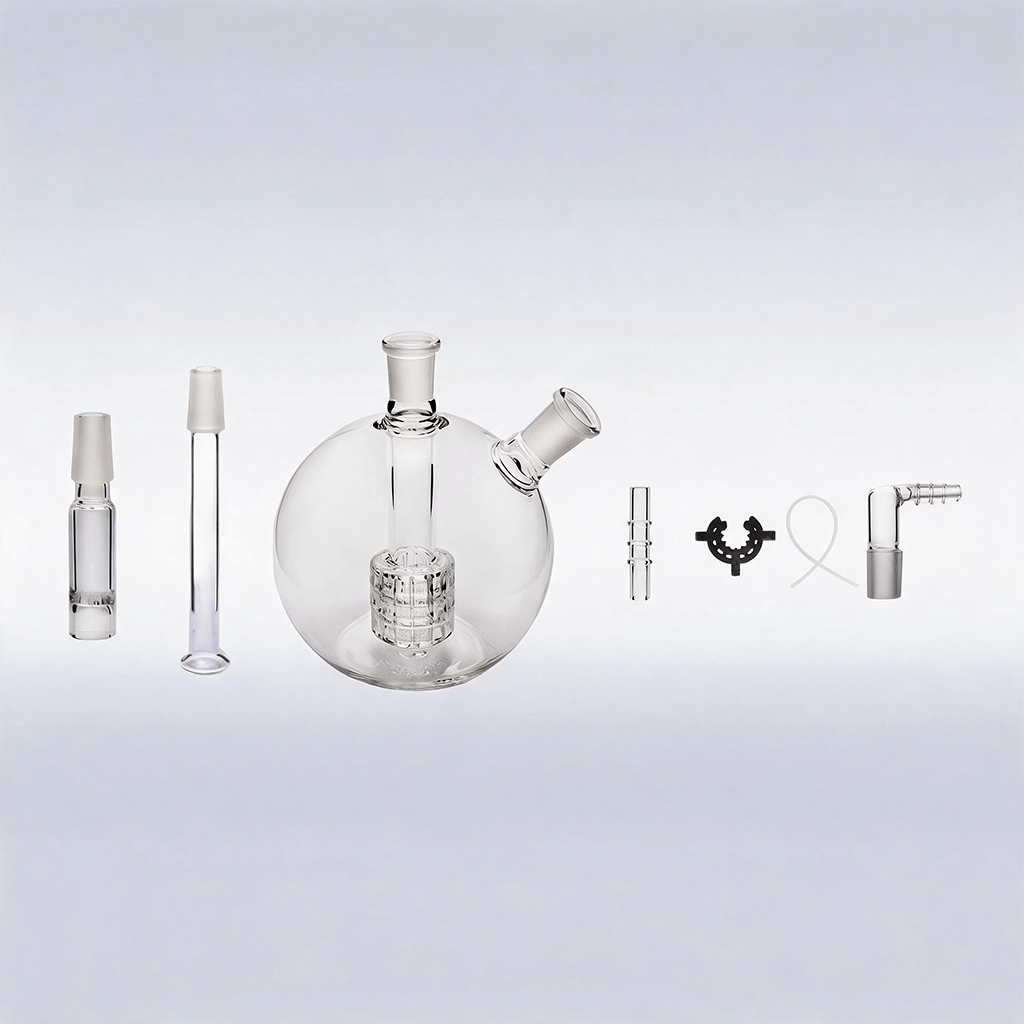 Bong de agua tipo globe con diseño Matrix Perc de 14 mm y adaptador de vidrio WPA para Tinymight 2 1