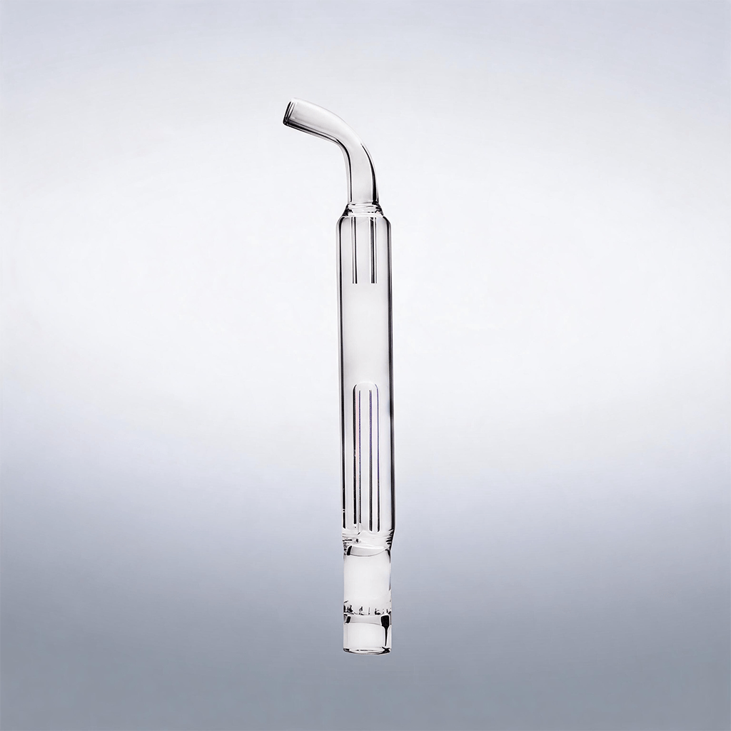 Bubbler de vidrio para pipa de agua Tinymight 1 2 con boquilla de vidrio curvada