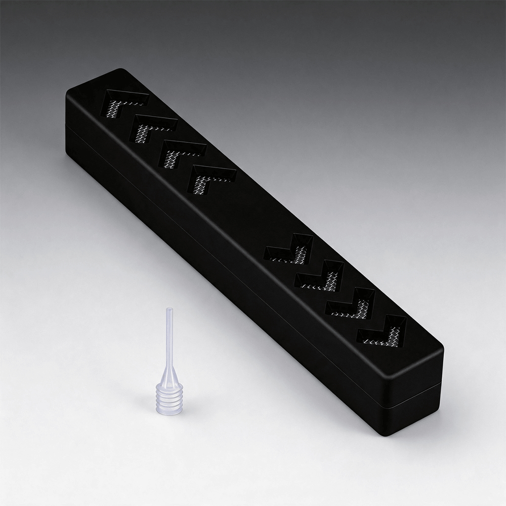 Humidor para puros con forma de cuboide, con gotero de regalo