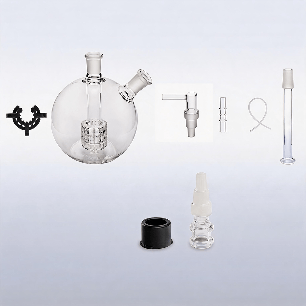Kit de adaptador y manguera para pipa de agua de vidrio Mega Globe, bong, dab rig, compatible con Storz Bickel Mighty, Mighty+, Crafty+