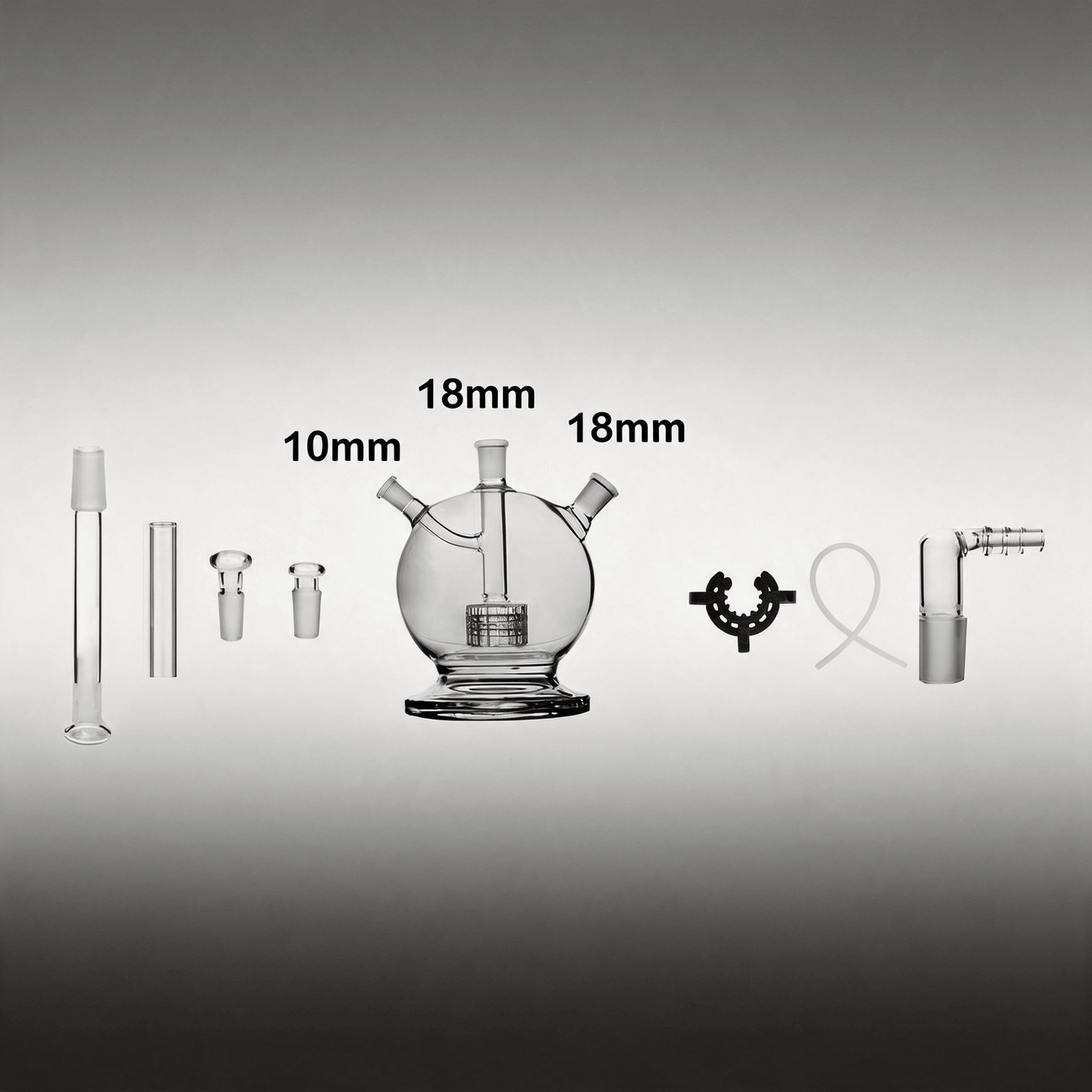 Kit de pipa de agua de vidrio con percolador Matrix Mega Globe Flat Earth MK2 de 14 mm y 18 mm 8 en 1