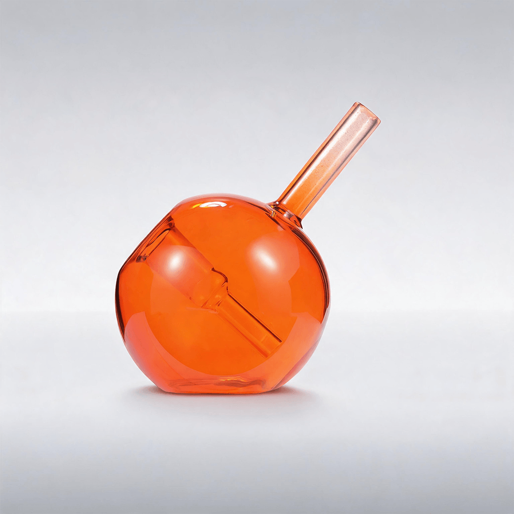 Kit portátil rojo de 14 mm con boquilla hembra tipo globo para pipa de agua bong de vidrio y cazoleta para aceite
