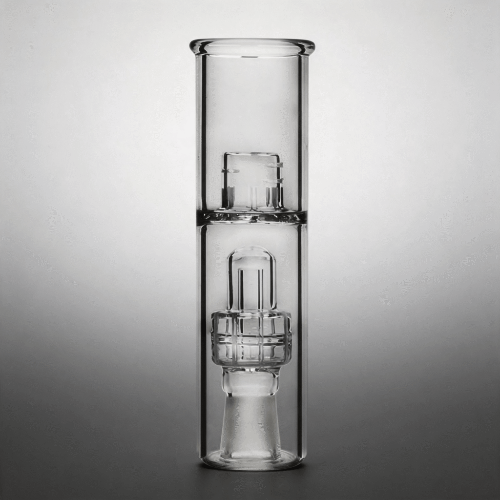 Pipa de agua con percolador tipo bubbler de vidrio universal de 18 mm con conexión hembra