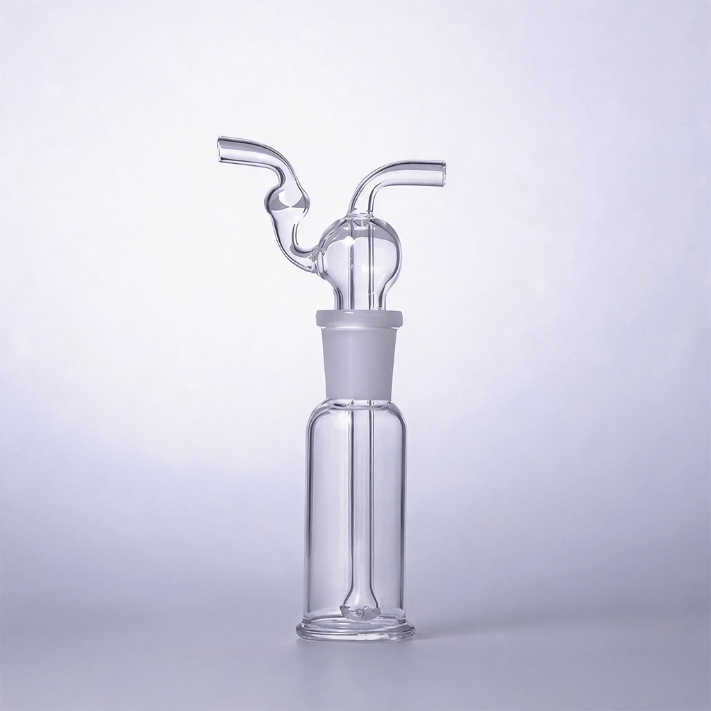 Pipa de agua de vidrio con quemador de aceite tipo botella y sistema de lavado de gas