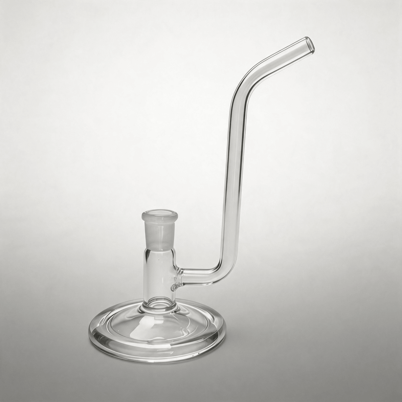 Tubo de vidrio con base tipo Sherlock de pie, con conexión hembra de 14 mm y 18 mm