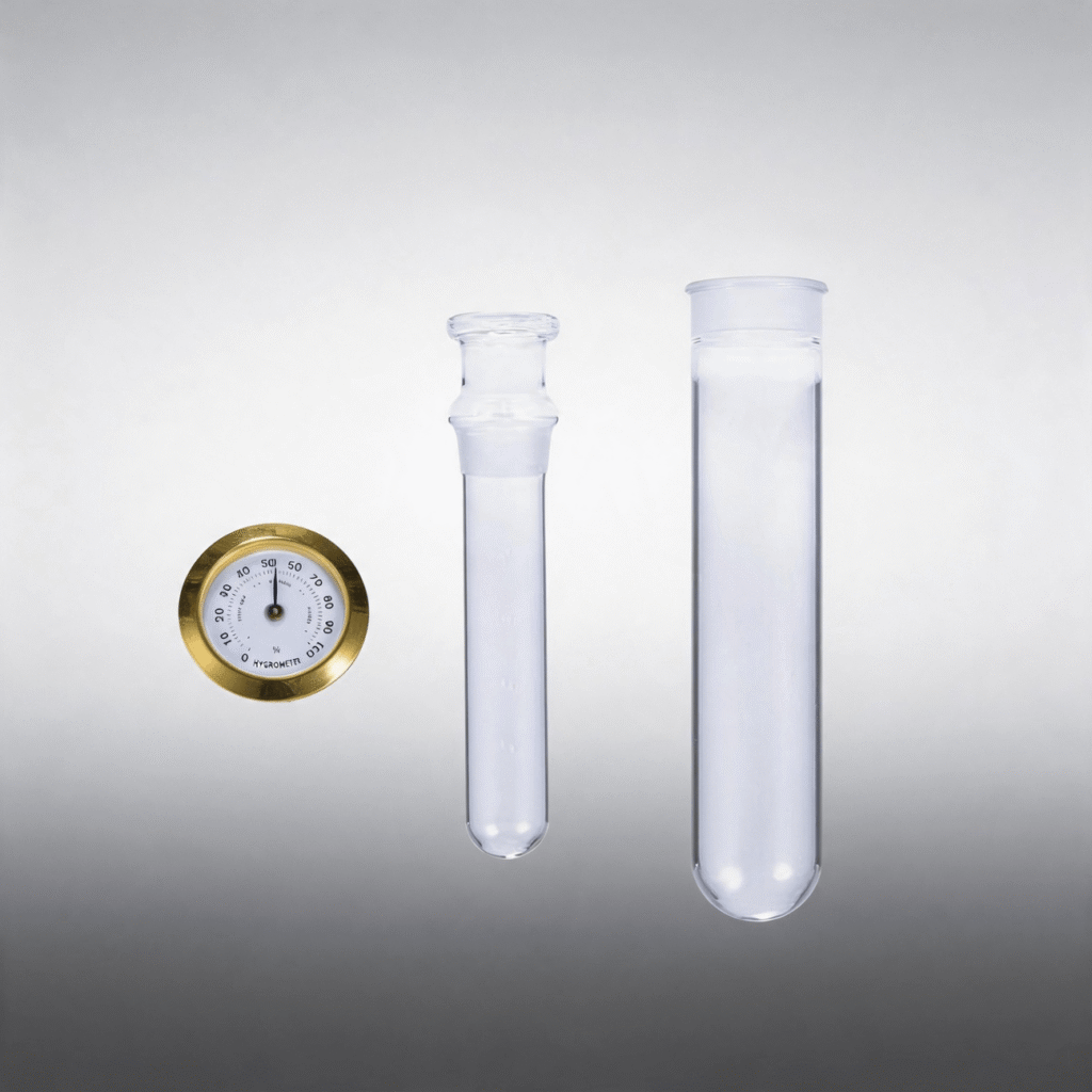 Tubo infusor de aromas para humidor de puros con higrómetro incorporado