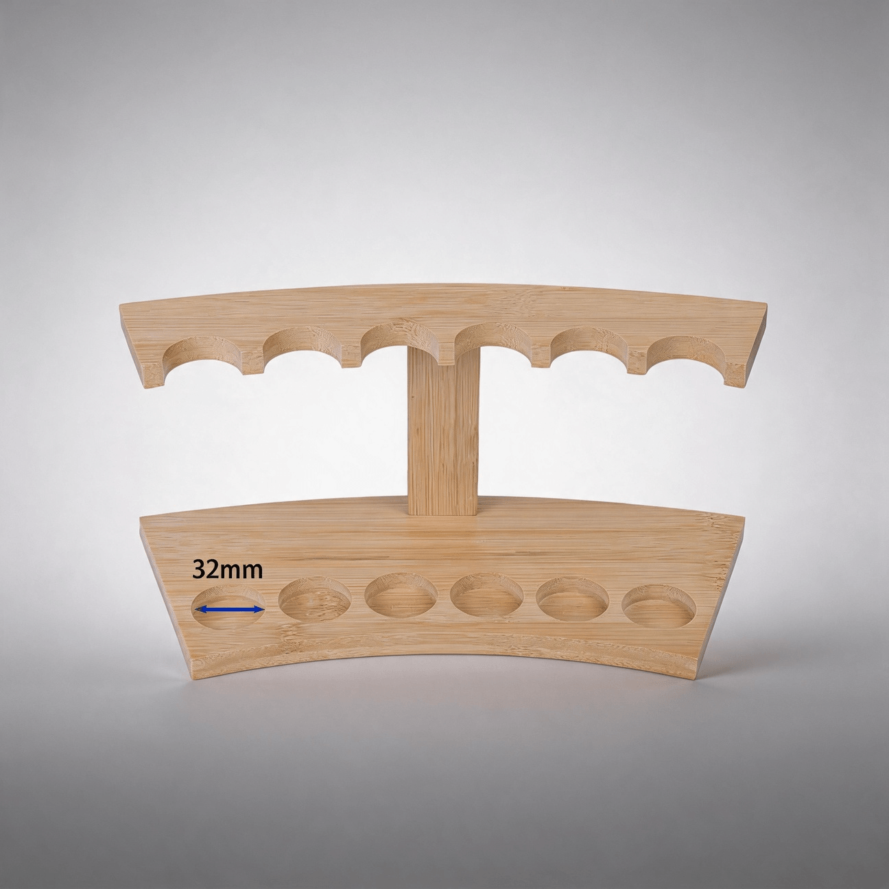 Expositor desmontable de madera para humidor de puros con tubo infusor de aromas