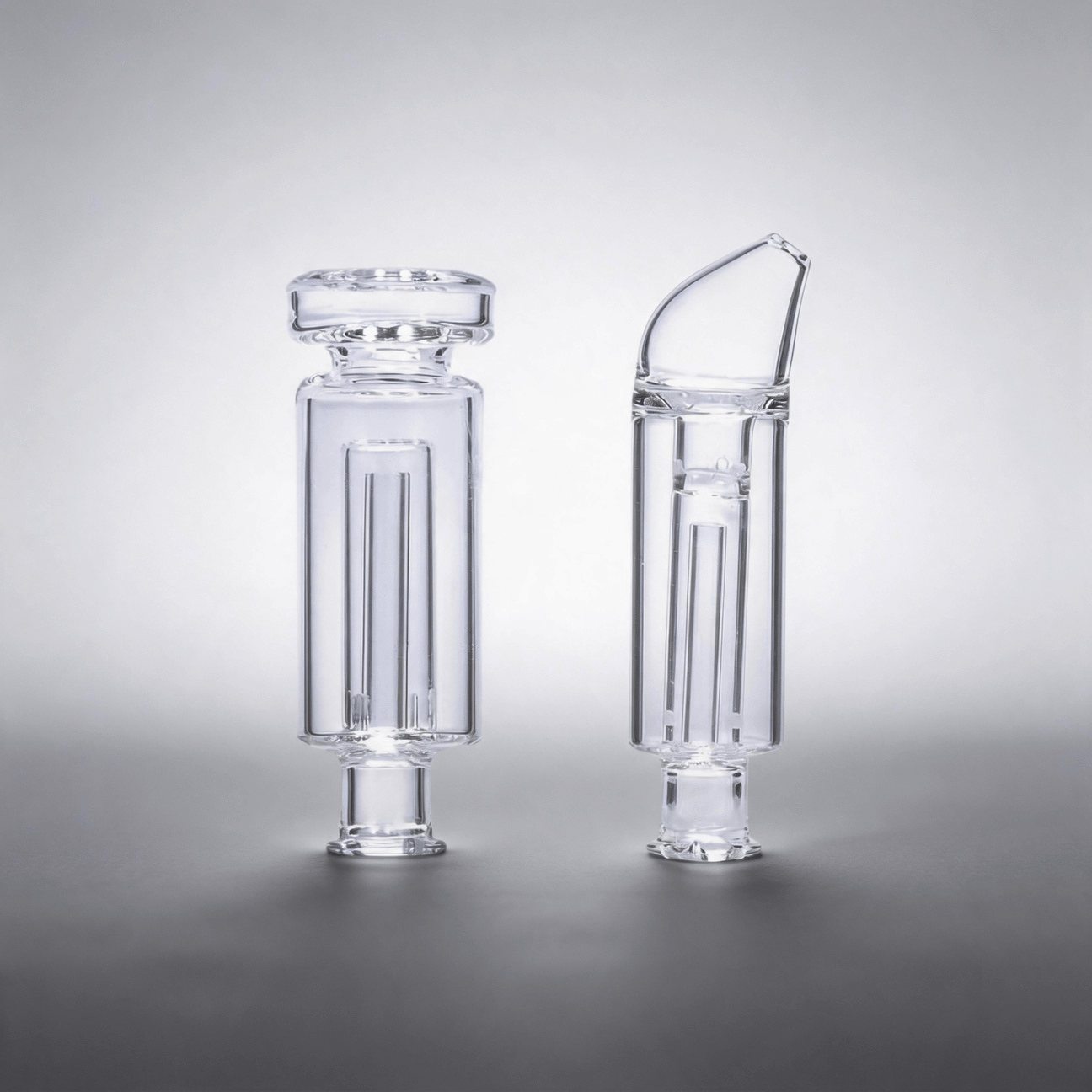Pipa de agua portátil con boquilla de vidrio curvado tipo bubbler para Puffco Pivot