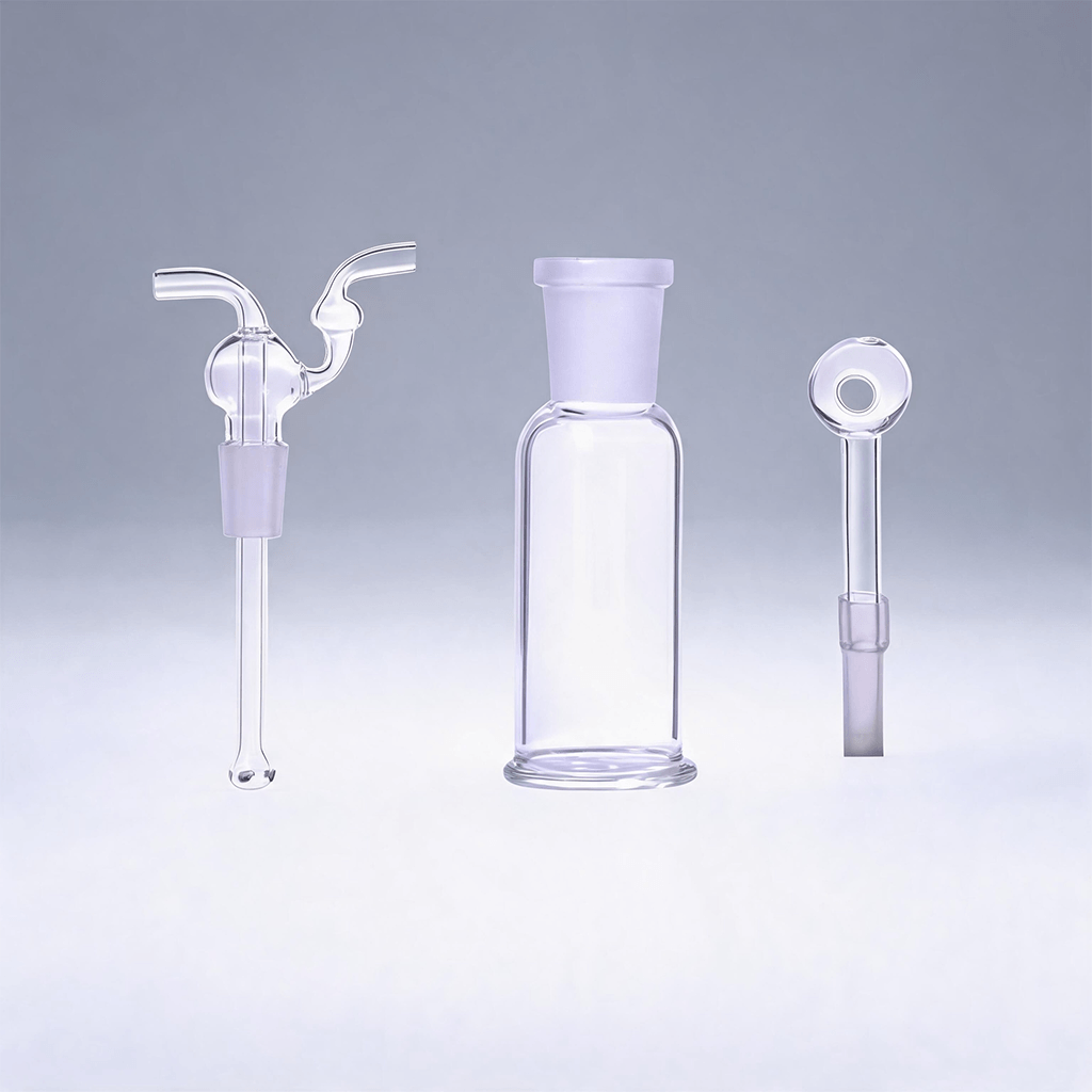 Pipa de agua de vidrio con quemador de aceite tipo botella y sistema de lavado de gas - Image 2