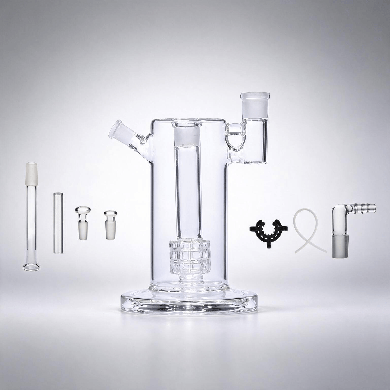 Kit V2 de pipa de agua con percolador de vidrio tipo Mobius Matrix de 14 mm 18 mm y 8 en 1
