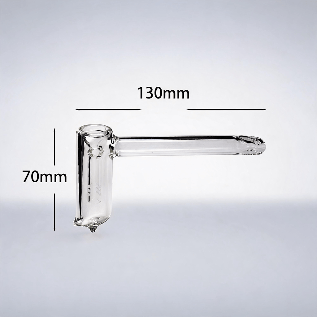 Pipa de agua de vidrio tipo bubbler con tubo de difusión y martillo portátil - Image 2